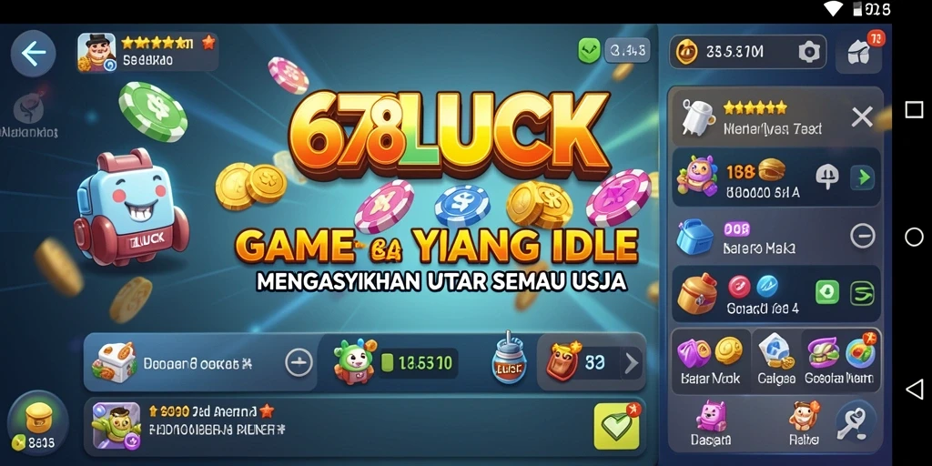 Screenshot gameplay 678LUCK yang menampilkan elemen Idle yang menarik.