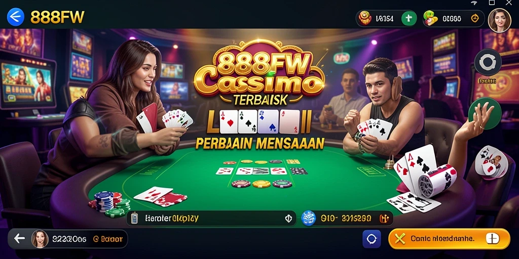 Tampilan menarik dari gameplay Live Casino 888FW dengan dealer nyata.