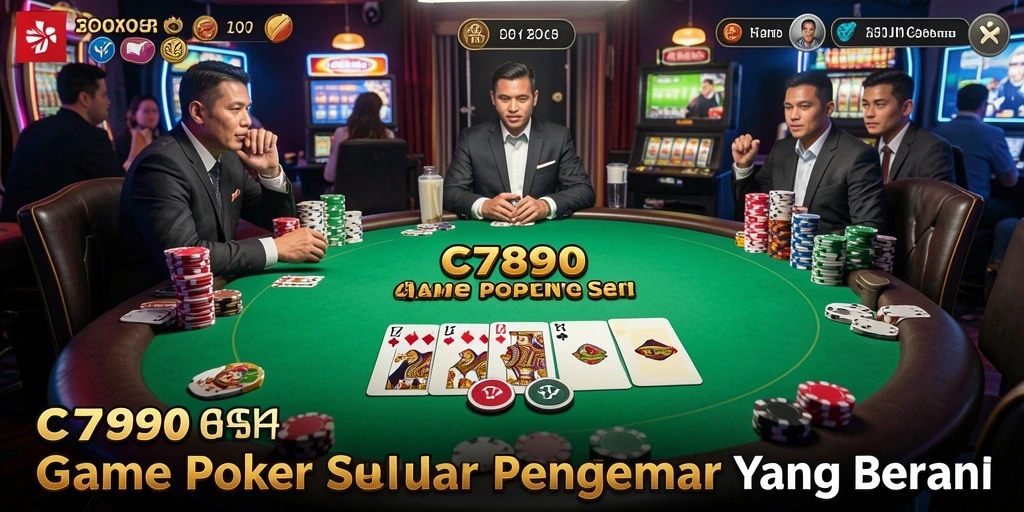 Tampilan menarik dari C7890 saat permainan poker berlangsung.