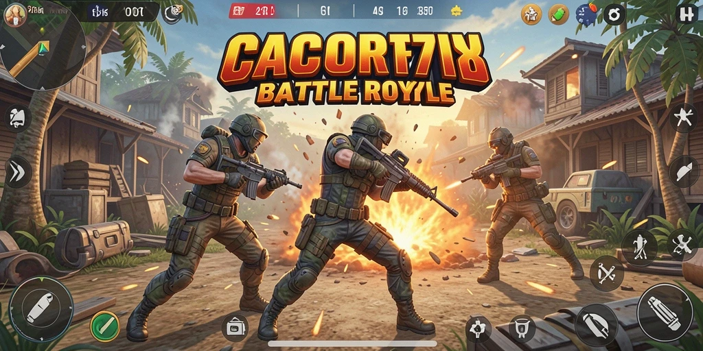 Tampilan gameplay epik dari CACOR78 dengan aksi Battle Royale yang intens.