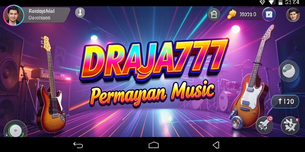 Screenshot DRAJA777 menampilkan antusiasme pemain saat bermain musik.