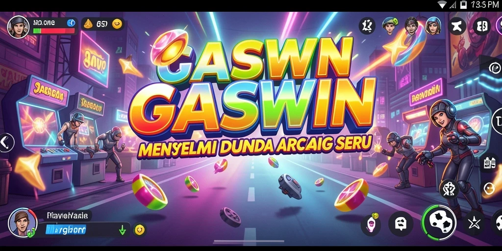 Tampilan gameplay GASWIN yang seru dan adiktif dalam dunia arcade.