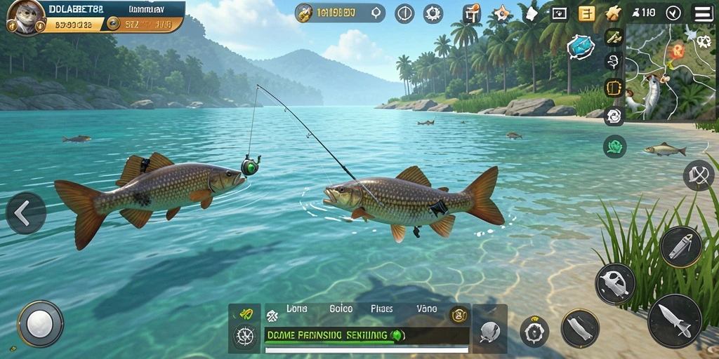 Tampilan gameplay memancing yang menakjubkan di IDOLABET88.