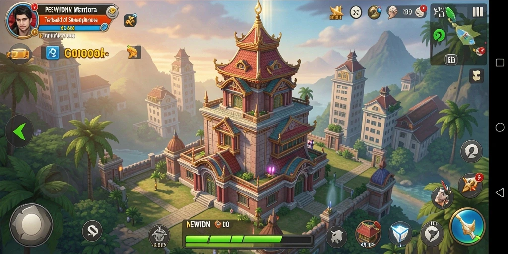 Screenshot gameplay NEWIDN menampilkan strategi Tower Defense yang mendebarkan.