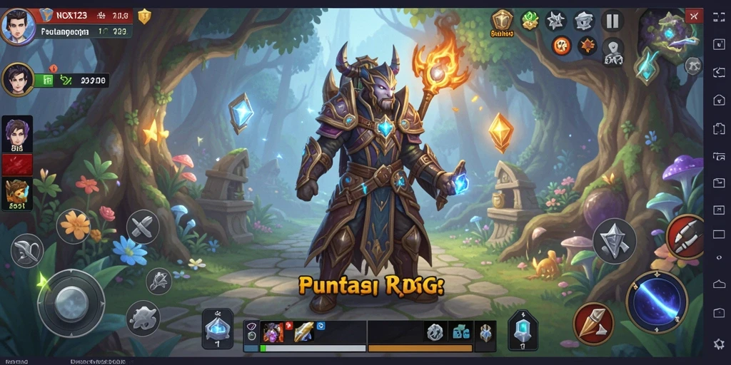 Gameplay mendebarkan dalam NOX123, penuh tantangan RPG.
