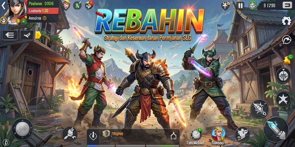 Tampilan permainan strategi mendebarkan di REBAHIN.