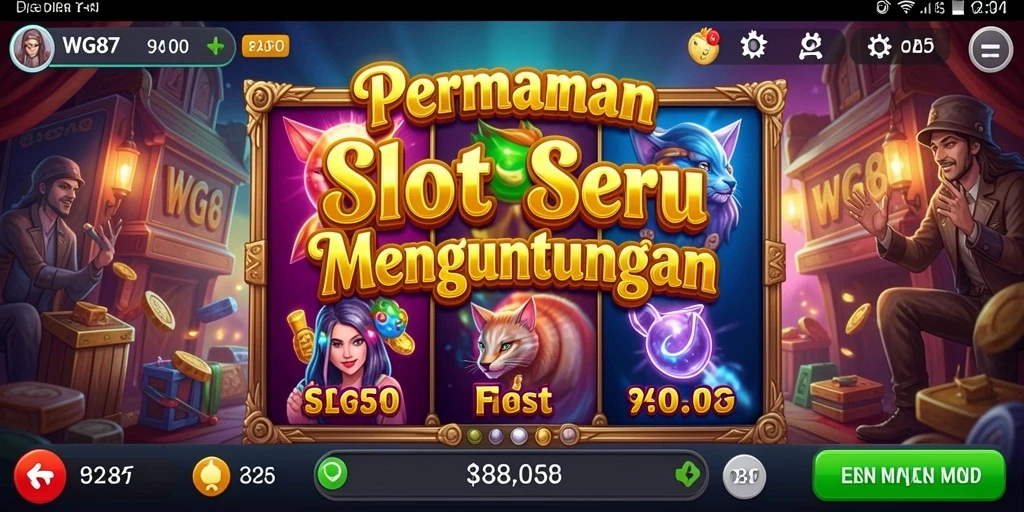 Tampilan grafis menakjubkan dari gameplay Slot WG87 yang memukau.