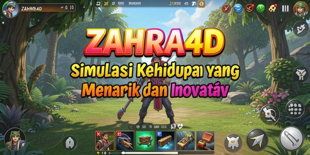 Screenshot gameplay <strong>ZAHRA4D</strong> menunjukkan interaksi sosial yang mendalam dan desain ruang yang kreatif.